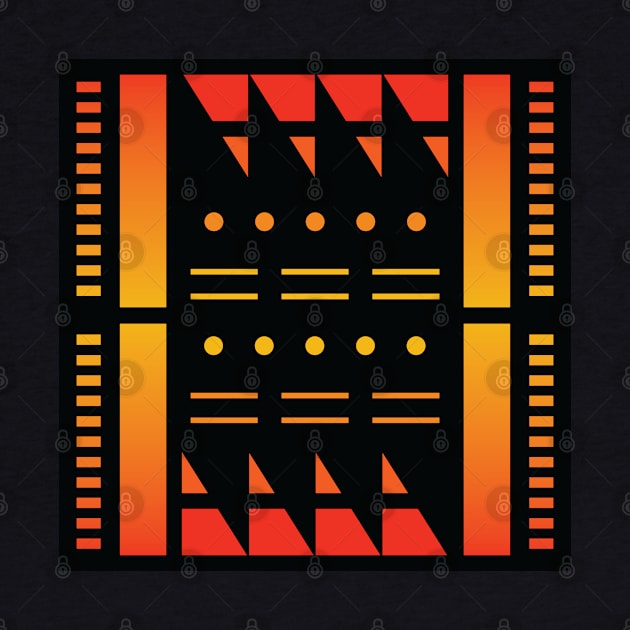 “Dimensional Waves (1)” - V.4 Orange - (Geometric Art) (Dimensions) - Doc Labs by Doc Labs